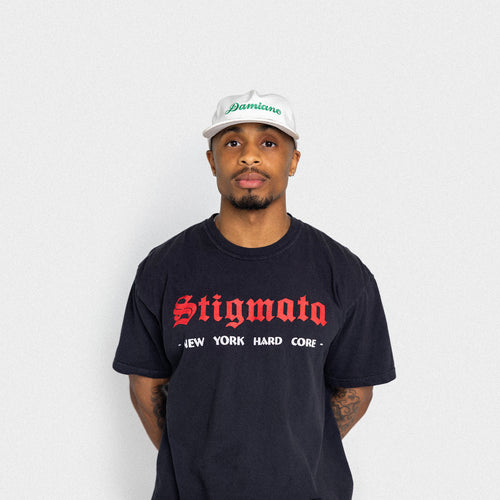 Floral Embroidered Hat - White/Green