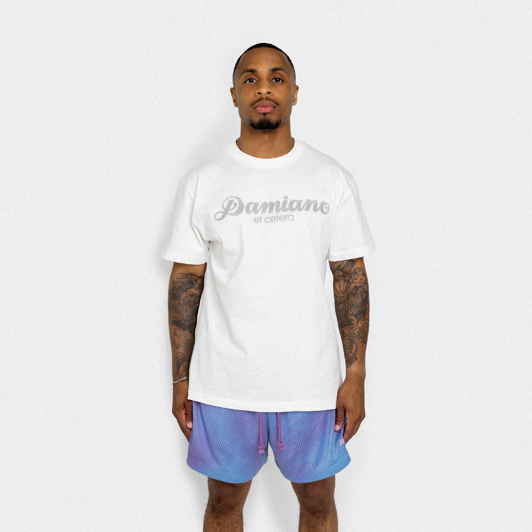 Drip Tee - White/Gray