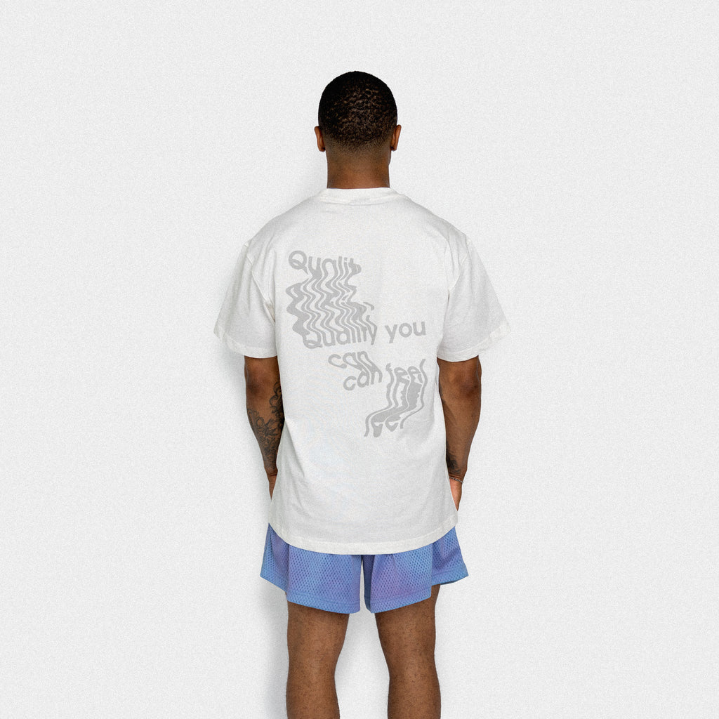 Drip Tee - White/Gray