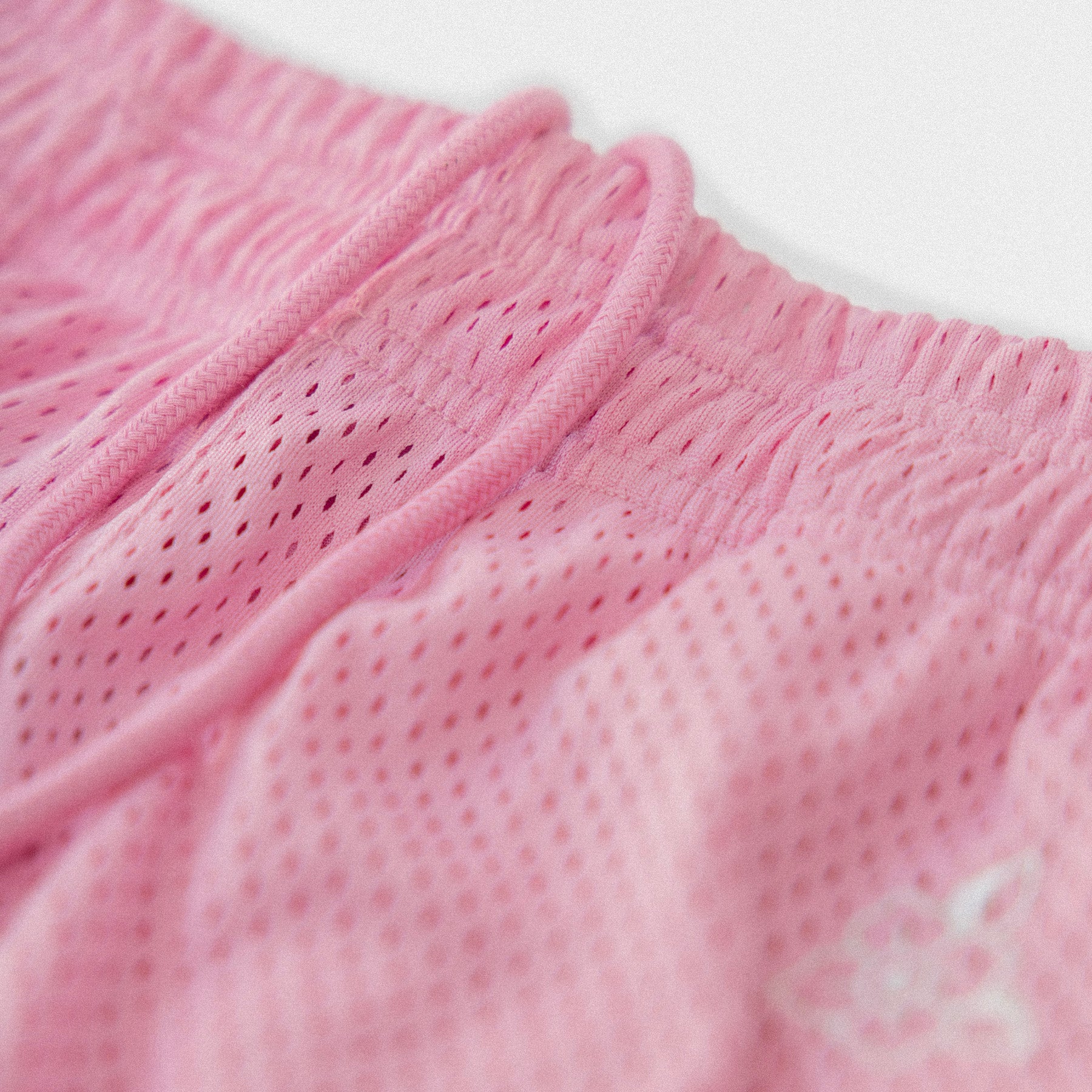 Floral Embroidered Mesh Shorts - Pink