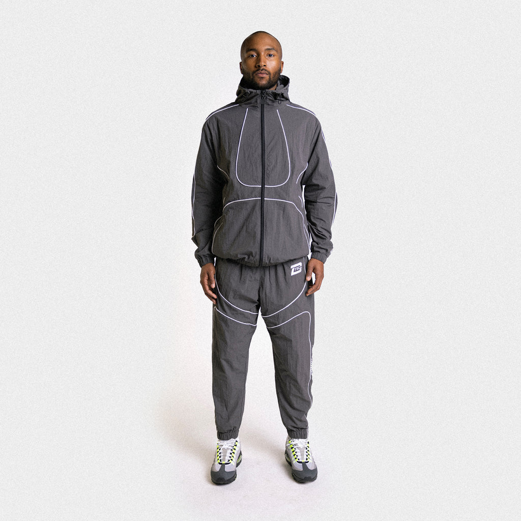 D-Tec Reflective Track Jacket - Charcoal
