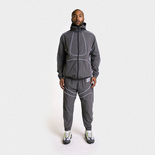 D-Tec Reflective Track Jacket - Charcoal