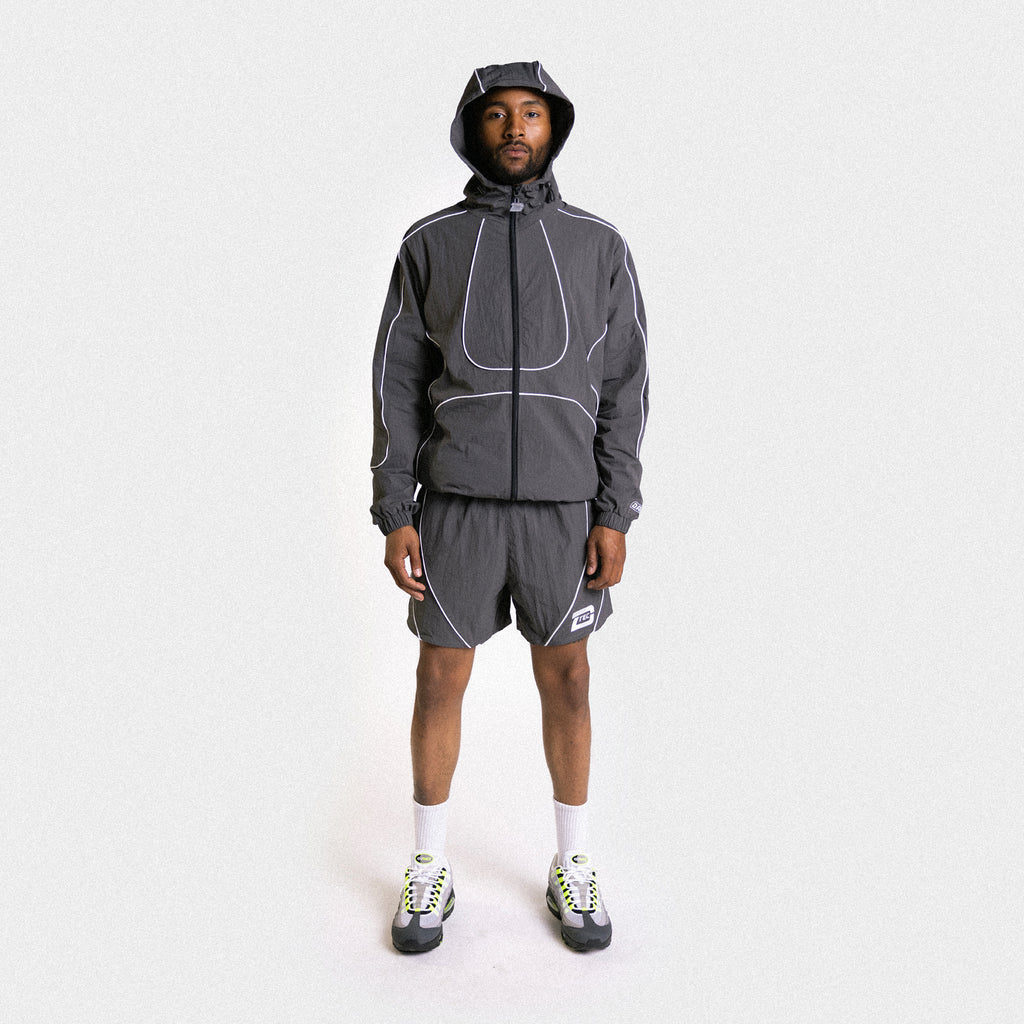 D-Tec Reflective Track Jacket - Charcoal