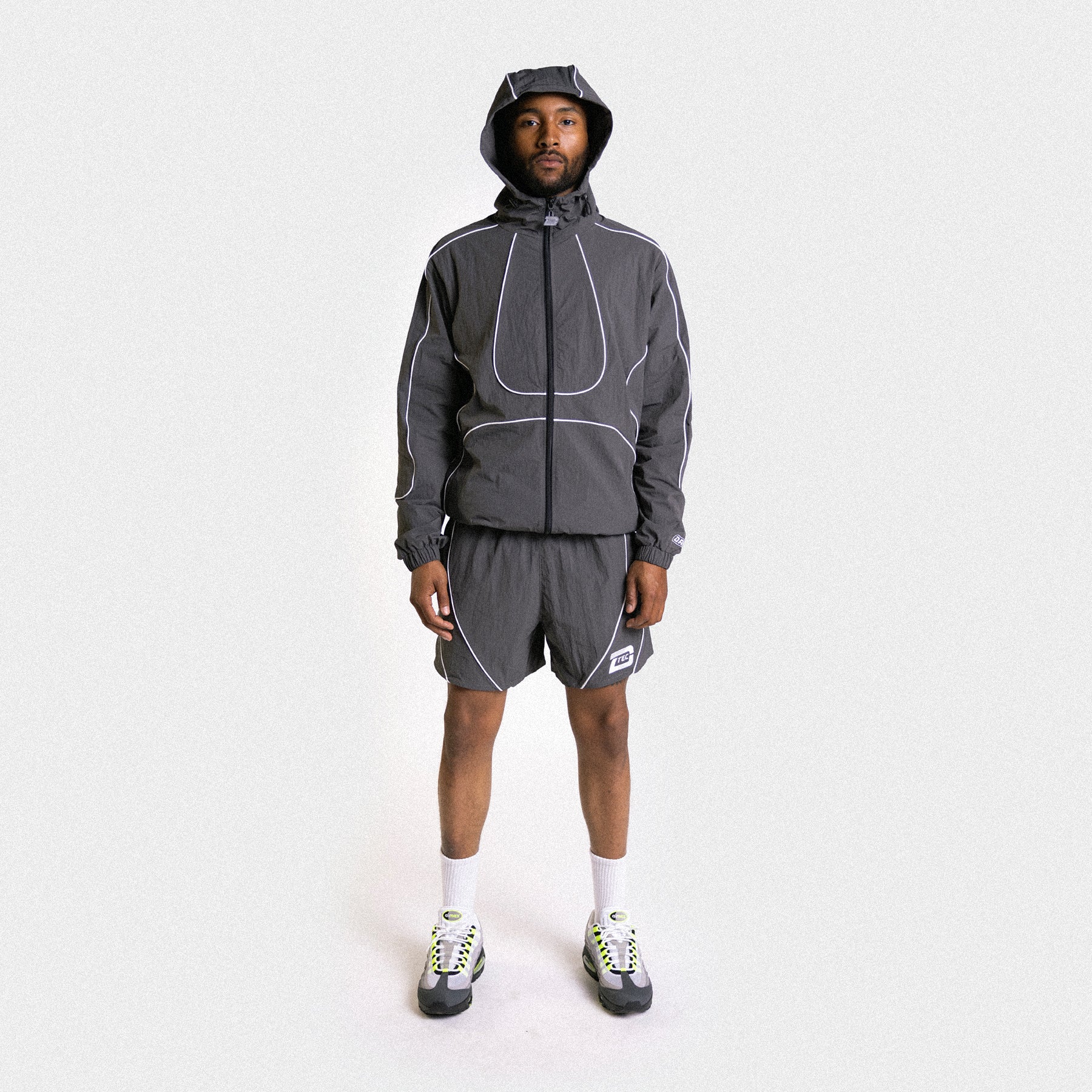 D-Tec Reflective Track Jacket - Charcoal