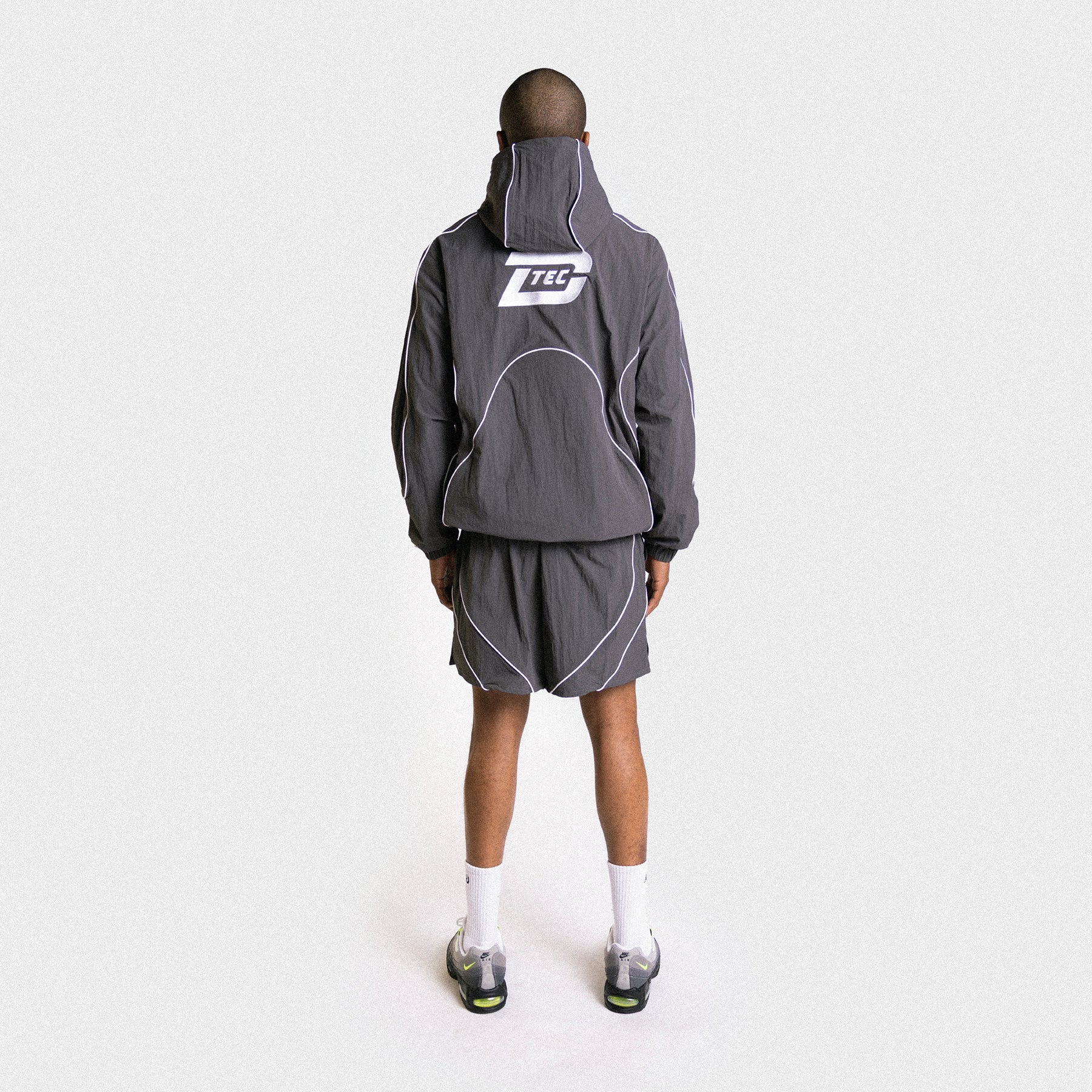 D-Tec Reflective Track Shorts - Charcoal