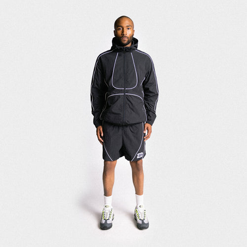 D-Tec Reflective Track Shorts - Black