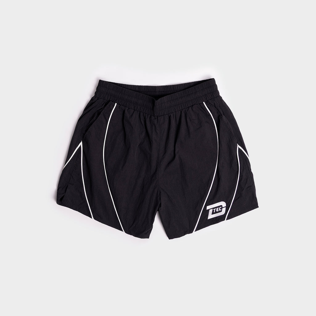 D-Tec Reflective Track Shorts - Black
