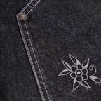 Floral Embroidered Denim Shorts