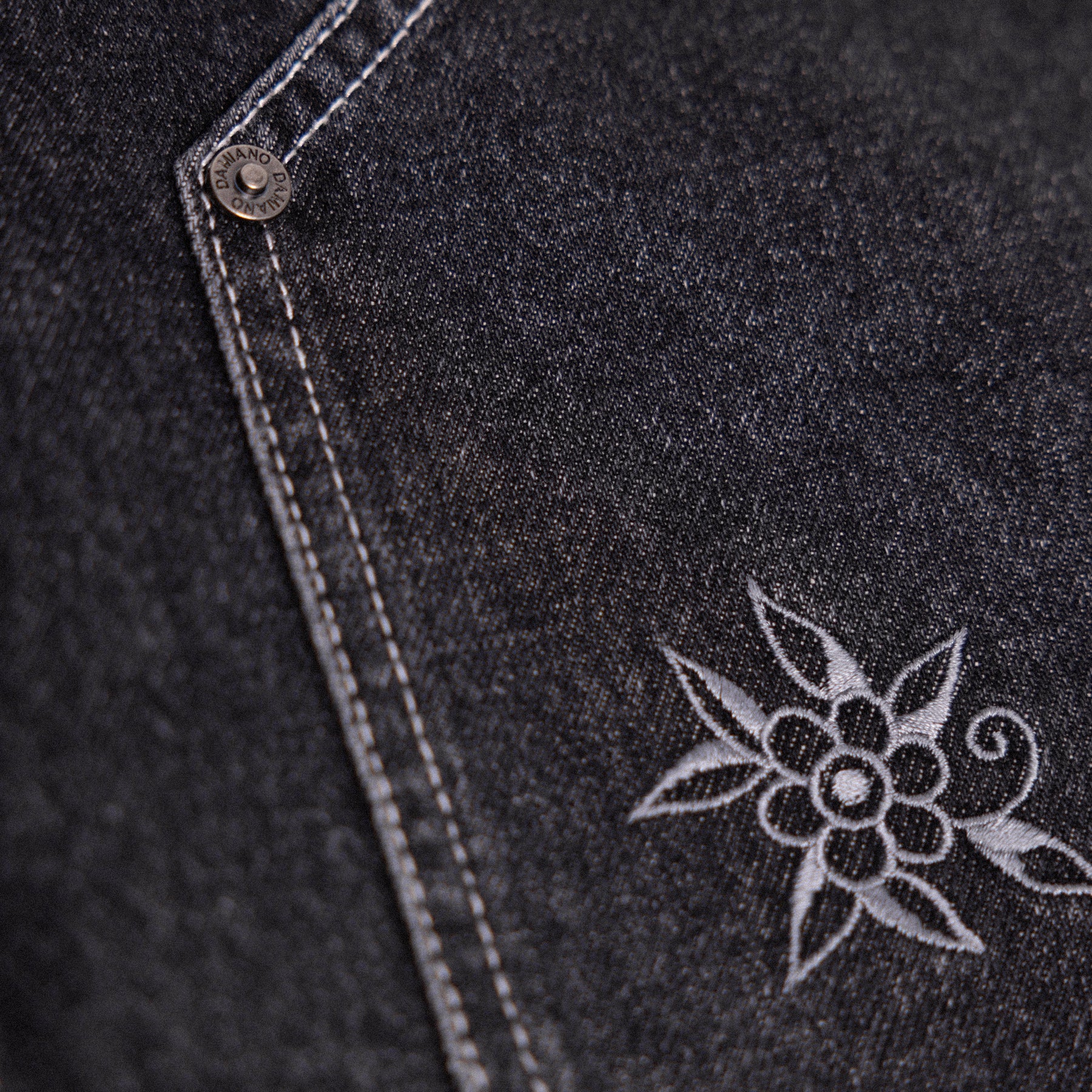 Floral Embroidered Denim Shorts