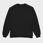 pitch black crewneck sweatshirt high quality cotton damiano clothing luxury streetwear heavyweight men's style fashion new york city