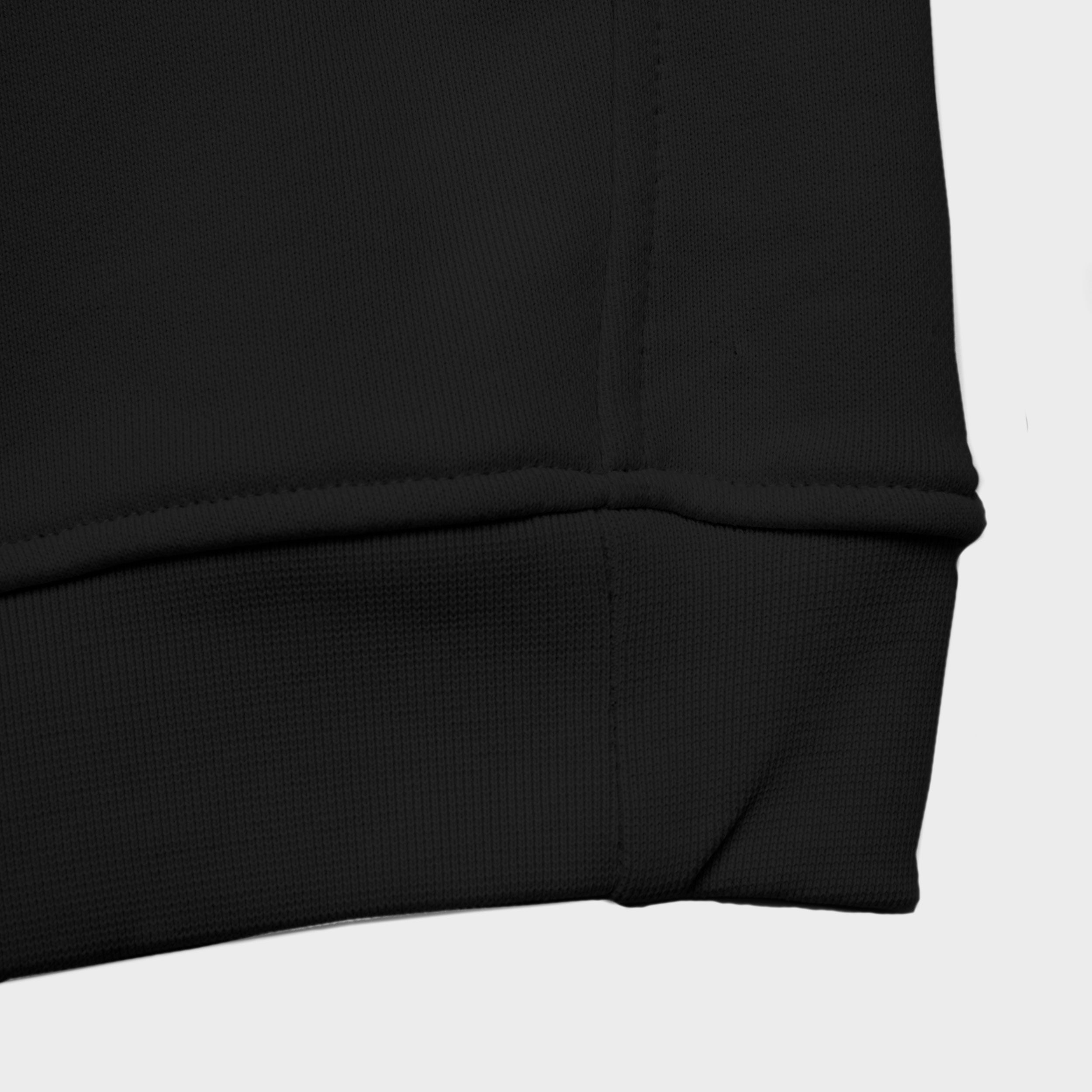 pitch black crewneck sweatshirt high quality cotton damiano clothing luxury streetwear heavyweight men's style fashion new york city