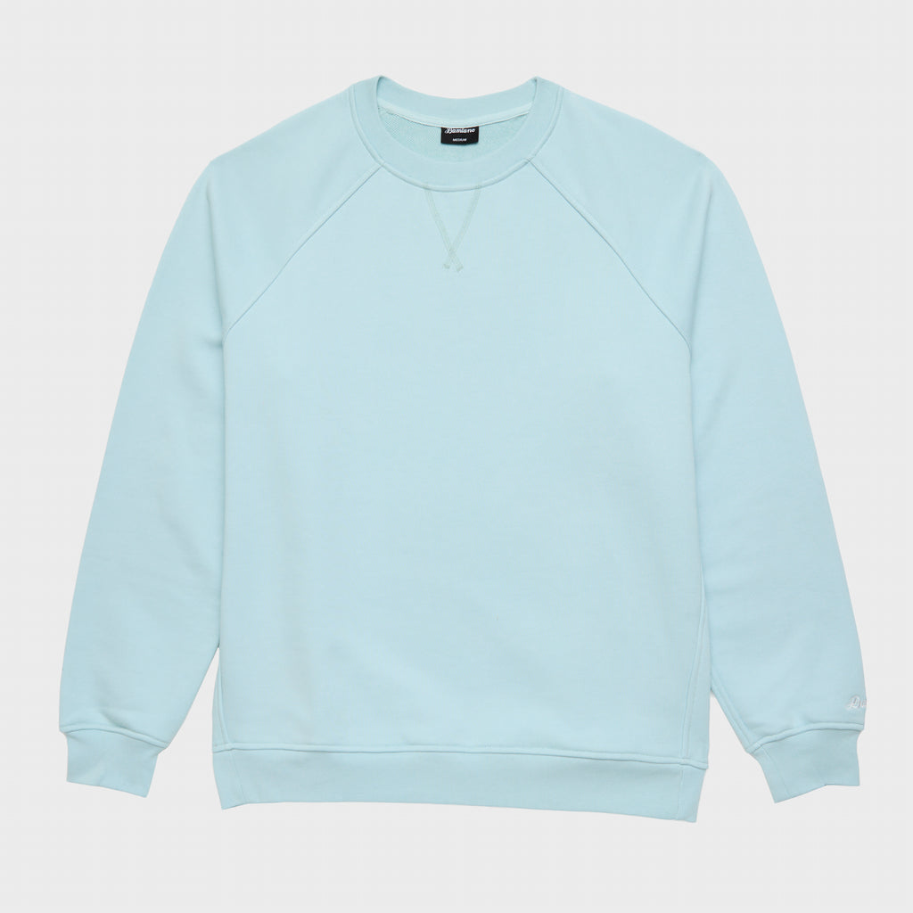 Light powder blue crewneck sweatshirt hoodie men’s streetwear high quality Damiano clothing cotton