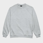 heather gray crewneck sweatshirt high quality cotton damiano clothing luxury streetwear heavyweight men's style fashion new york city