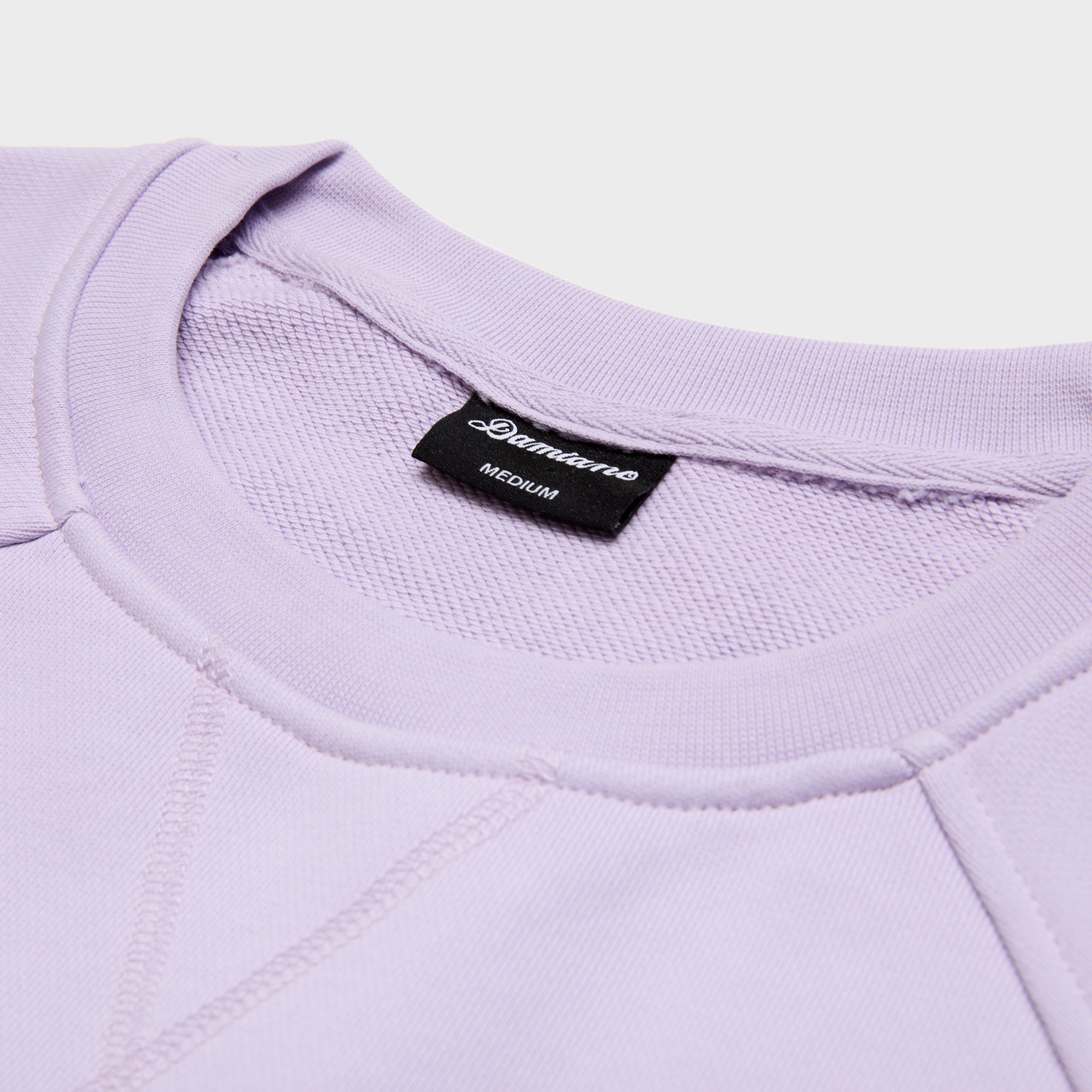 Lavender purple crewneck sweatshirt hoodie high quality Damiano clothing luxury streetwear men’s New York City fashion style