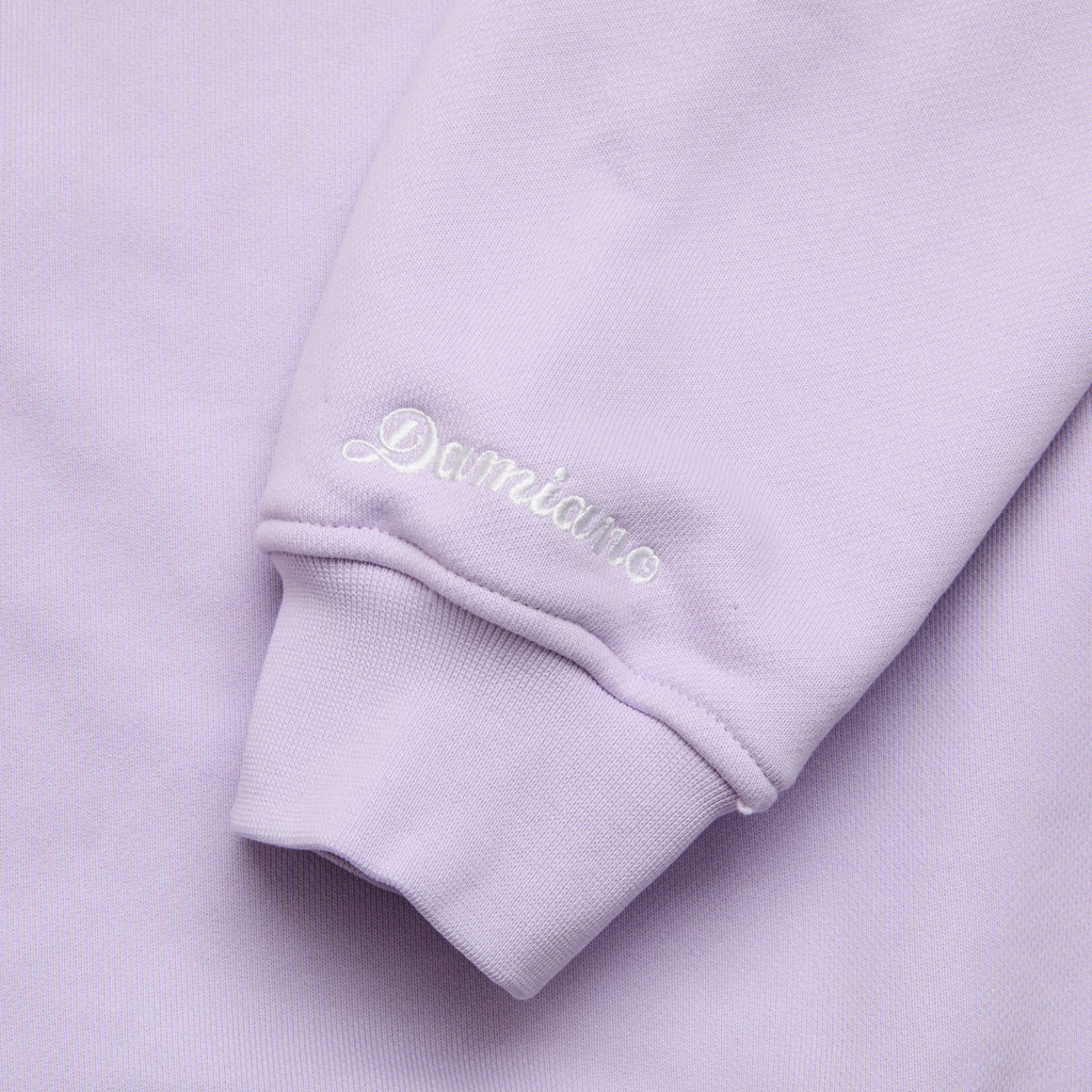 Lavender purple crewneck sweatshirt hoodie high quality Damiano clothing luxury streetwear men’s New York City fashion style