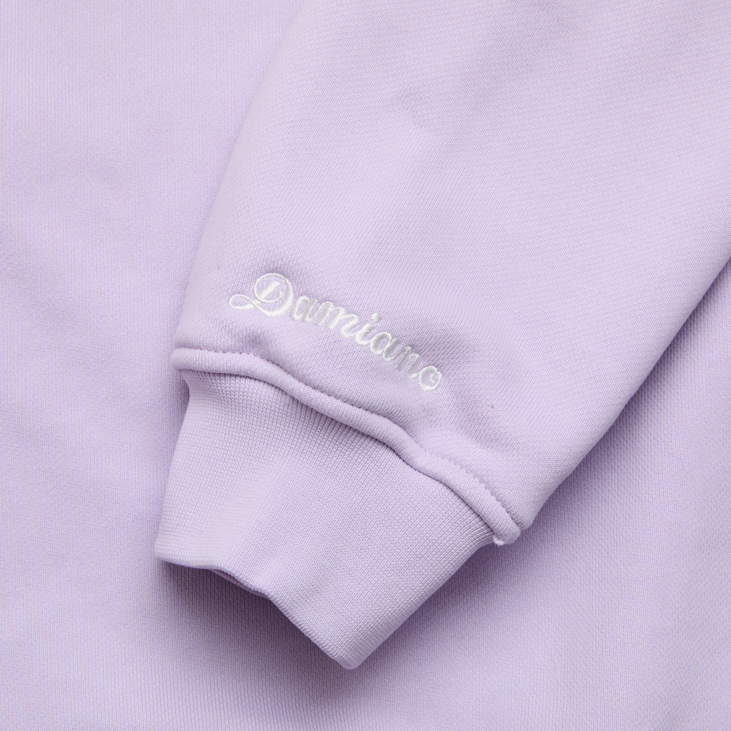 Lavender purple crewneck sweatshirt hoodie high quality Damiano clothing luxury streetwear men’s New York City fashion style