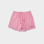Floral Embroidered Mesh Shorts - Pink