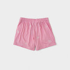Floral Embroidered Mesh Shorts - Pink