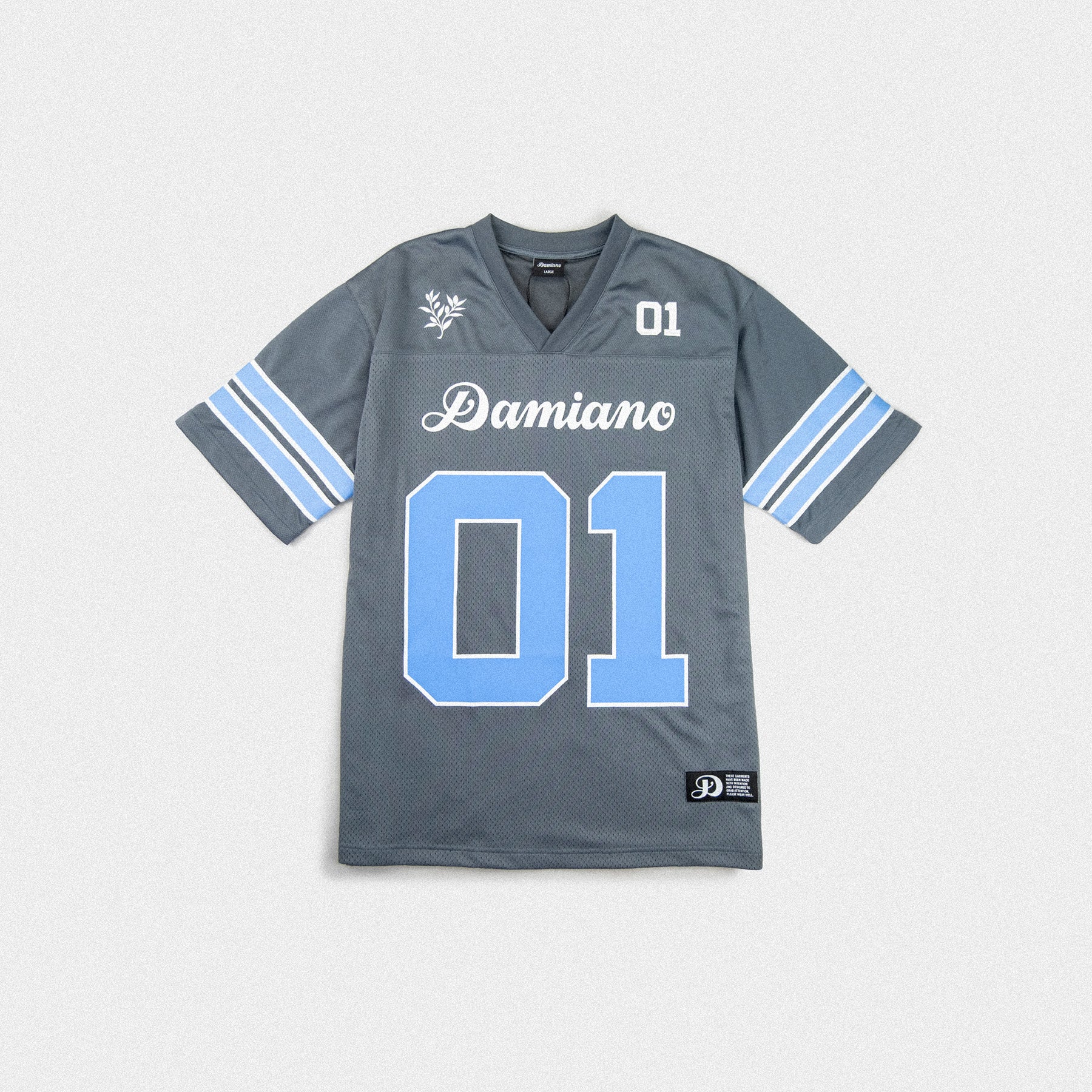 Football Jersey - Gray/Pacific Blue