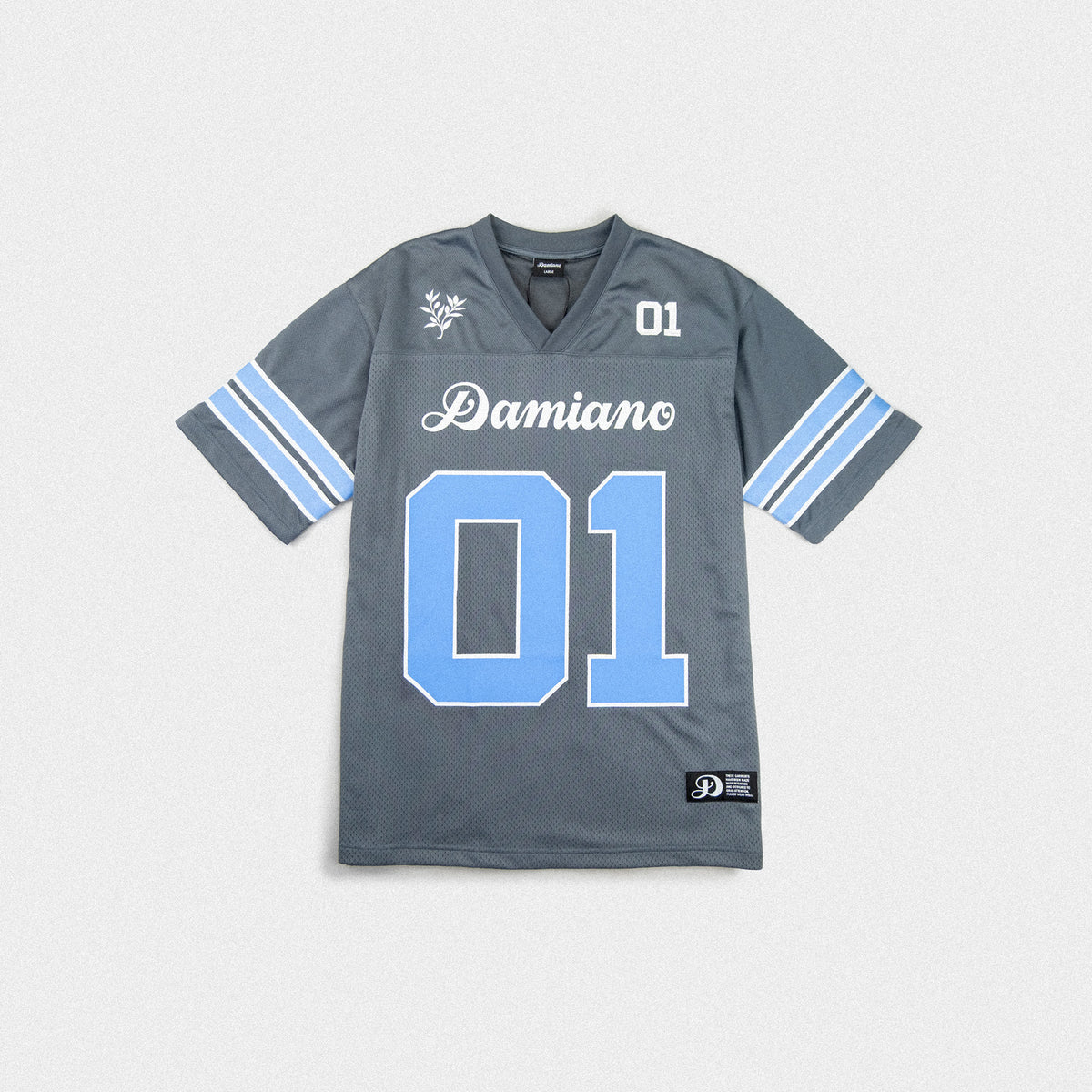 Football Jersey - Gray/Pacific Blue