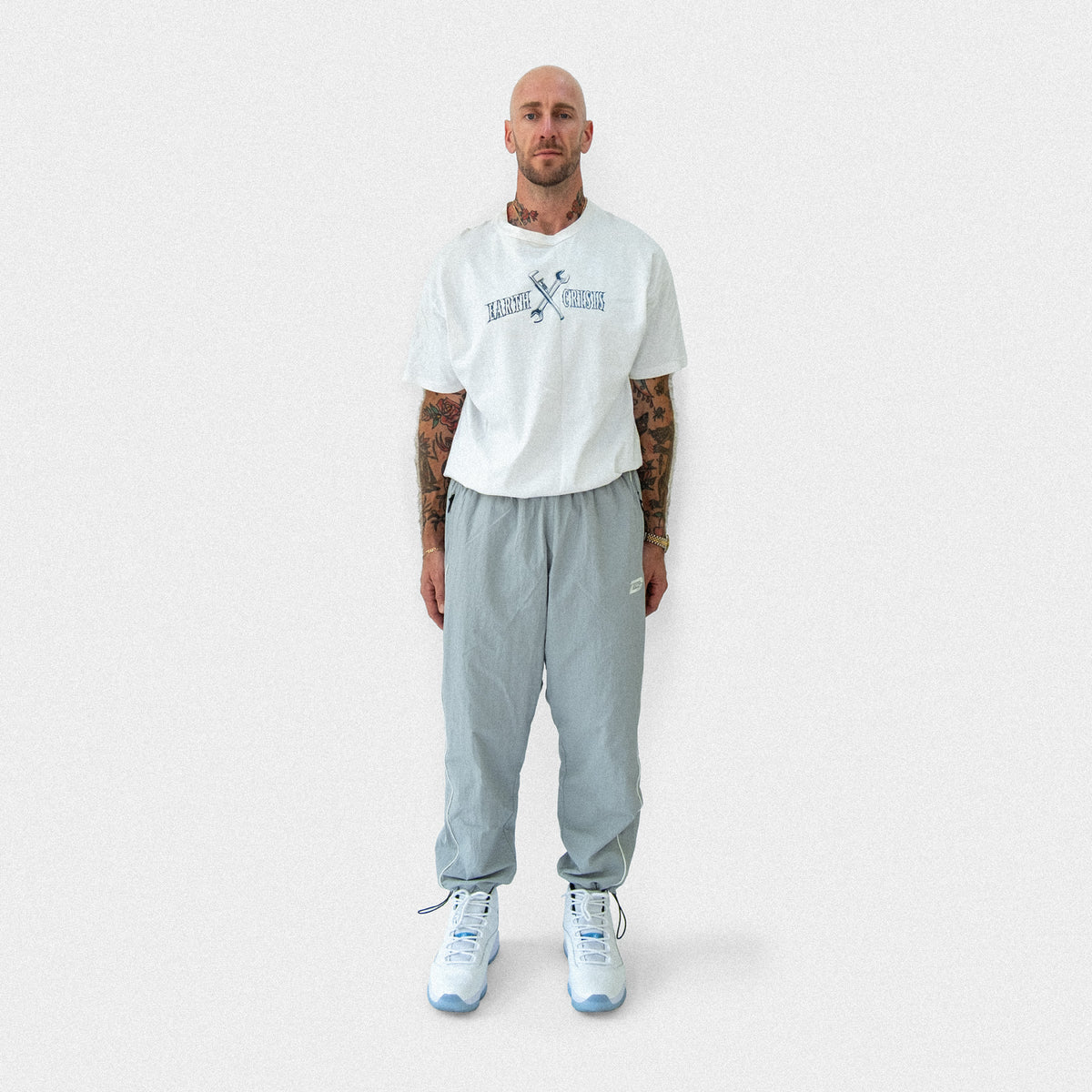 D-Tec Nylon Track Pant - Glacier