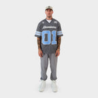 Football Jersey - Gray/Pacific Blue