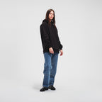 woman model thin tattoos black hoodie nike air max jordan high quality luxury streetwear new york city nyc damiano clothing