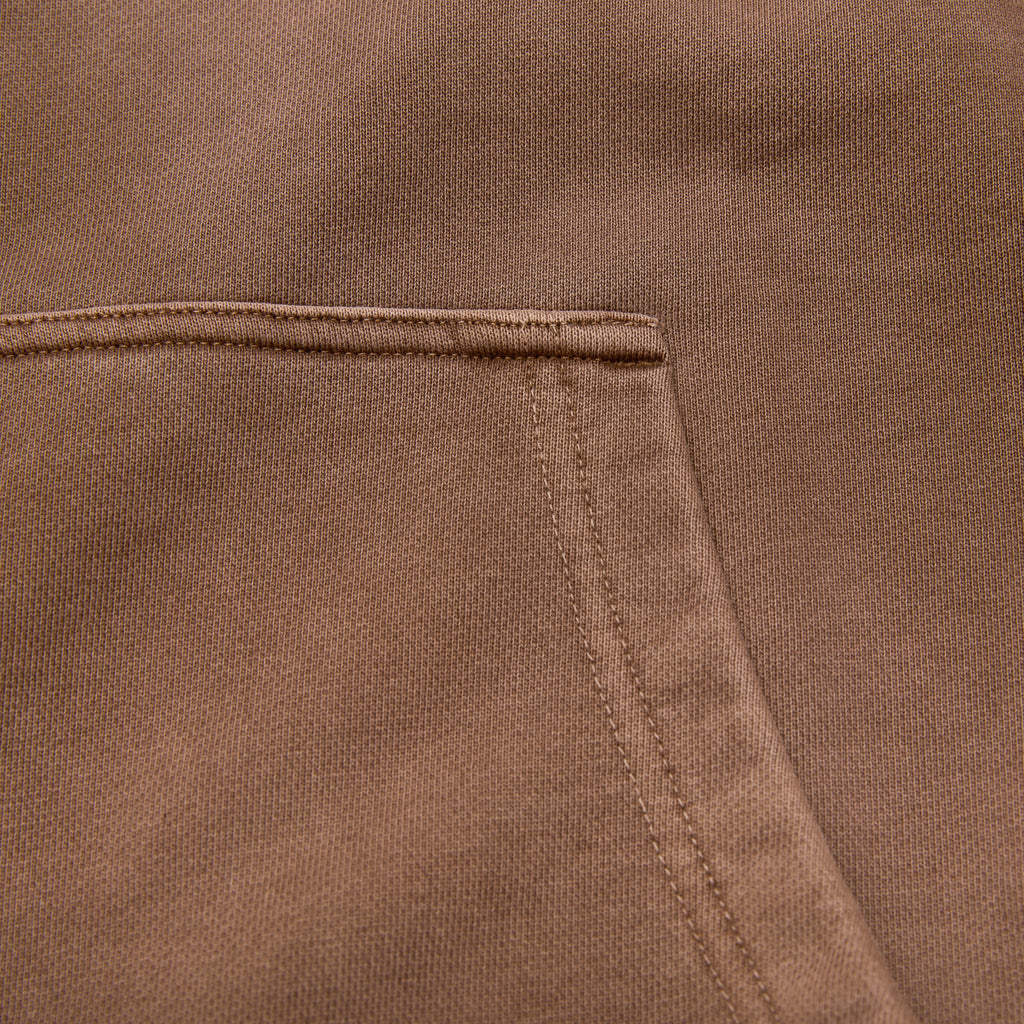 Vintage enzyme wash mocha brown hoodie sweatshirt sweatpants joggers sweats high quality cotton men’s luxury streetwear fashion style Damiano clothing asics