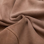 Vintage enzyme wash mocha brown hoodie sweatshirt sweatpants joggers sweats high quality cotton men’s luxury streetwear fashion style Damiano clothing asics