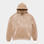 Vintage enzyme mineral wash cream beige tan light brown hoodie sweatshirt sweats high quality cotton men’s luxury streetwear fashion style Damiano clothing oversized