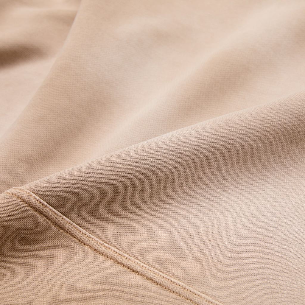 Vintage enzyme mineral wash cream beige tan light brown hoodie sweatshirt sweats high quality cotton men’s luxury streetwear fashion style Damiano clothing oversized