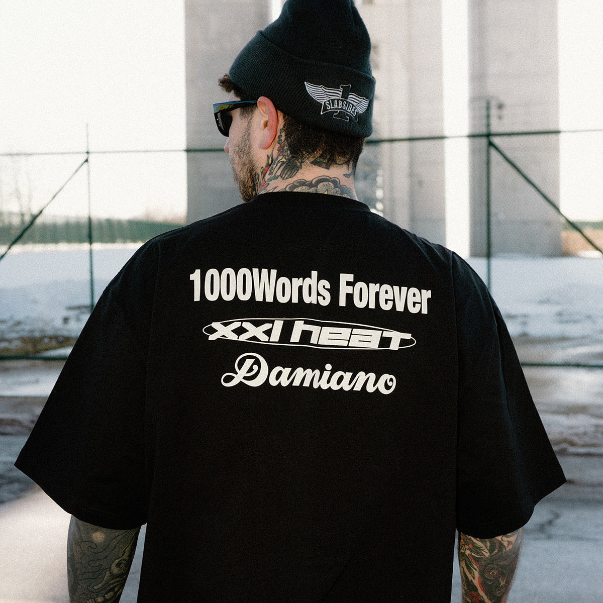 man model graphic tee shirt tattoos hardcore hip hop damiano clothing xxl heat 1000wordsforever