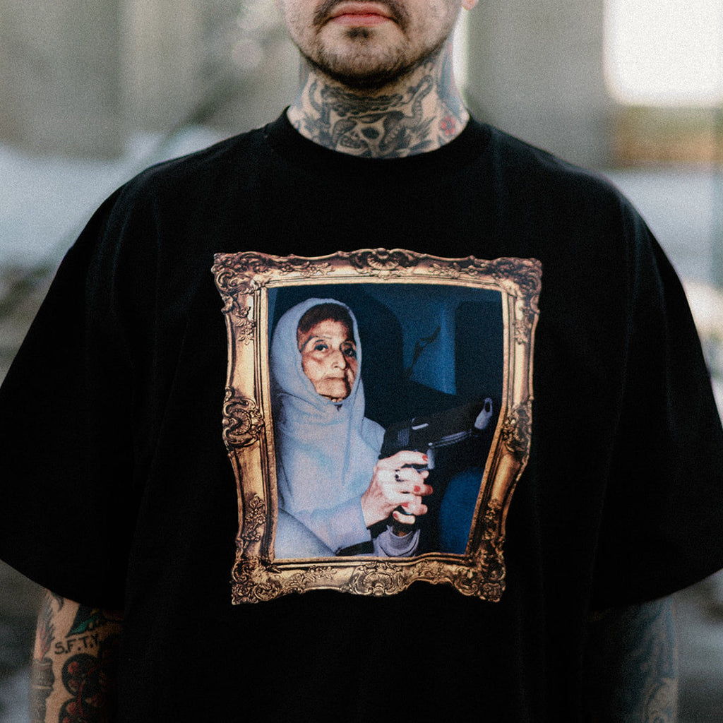 man model tattoos graphic tee shirt hip hop hardcore damiano clothing xxl heat 1000words forever