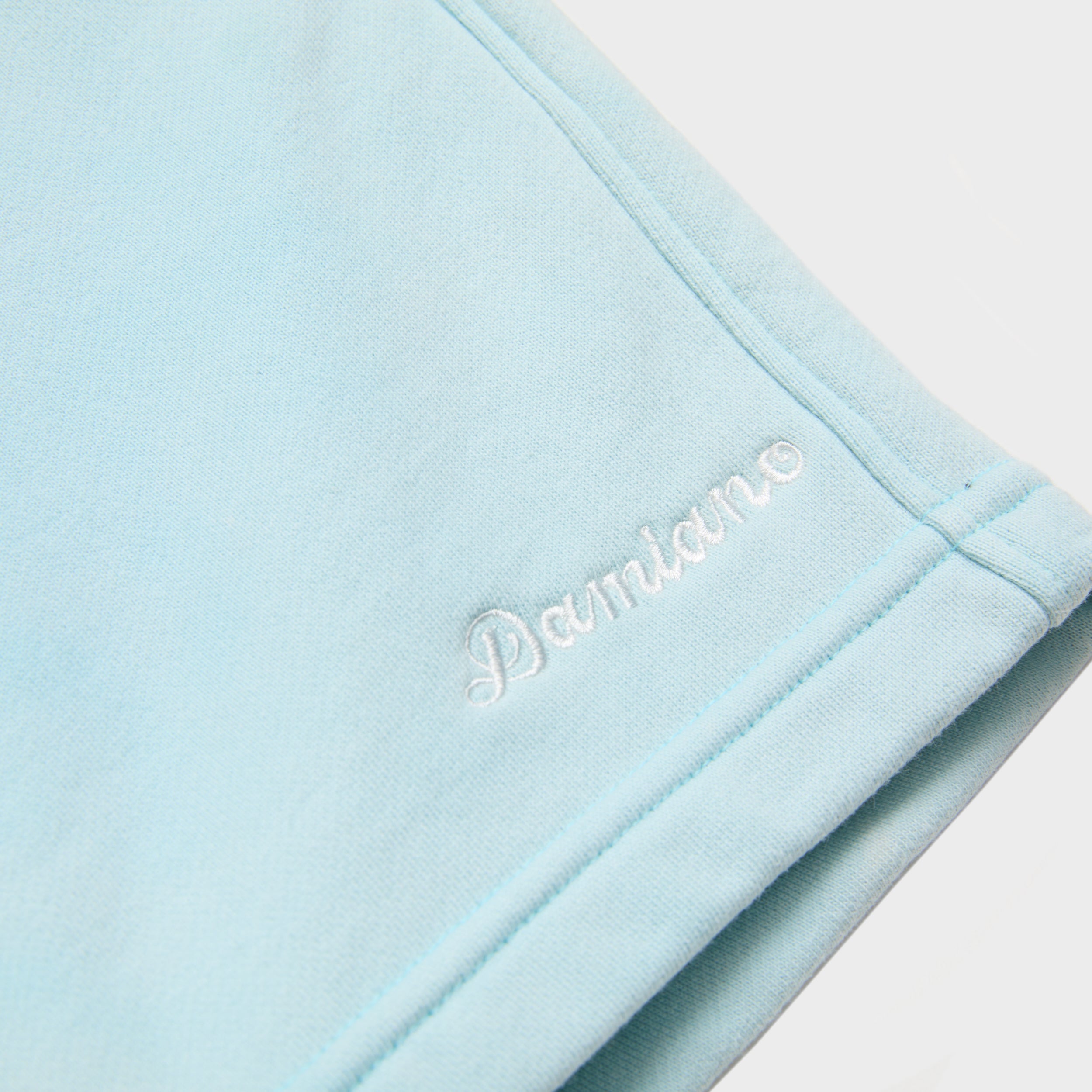 Light sky blue bleach dyed men’s sweat shorts sweatshorts high quality cotton luxury streetwear Damiano clothing