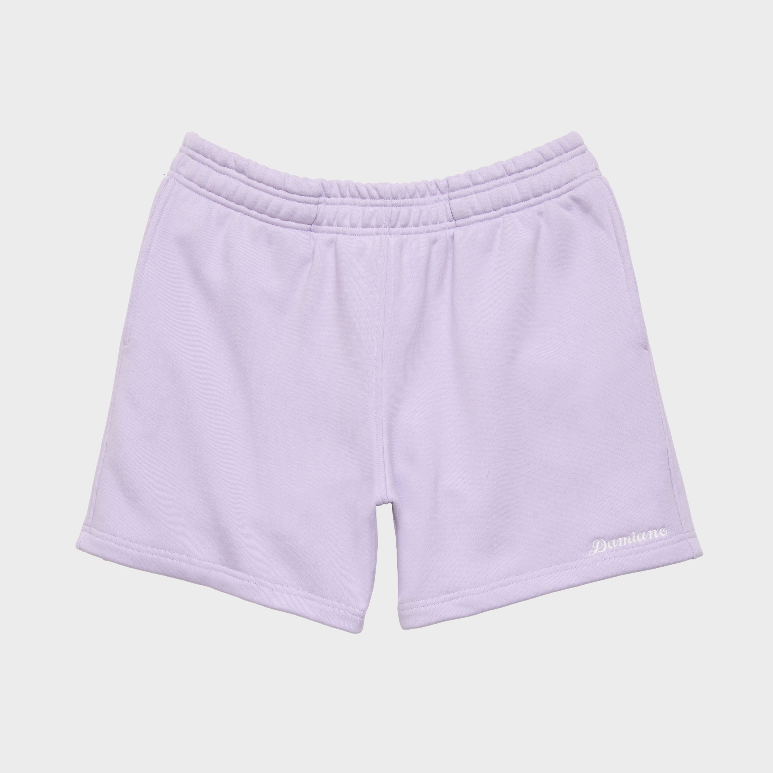 Light purple lavender sweat shorts sweatshorts high quality cotton luxury streetwear Damiano clothing