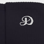 black socks white damiano script embroidery cotton luxury streetwear high quality new york city nyc clothing