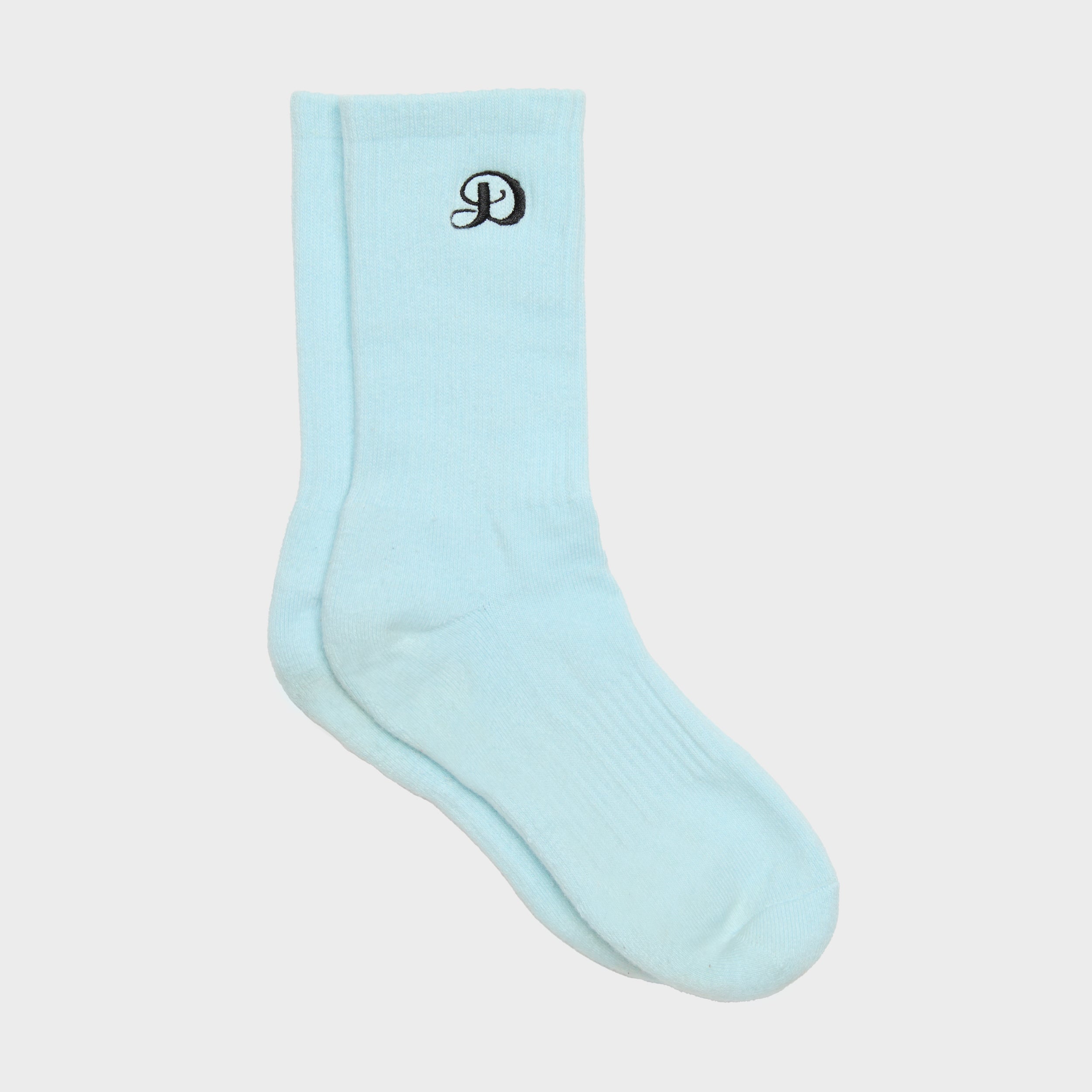 Light sky powder blue sock cotton crew high quality Damiano clothing streetwear men’s style fashion