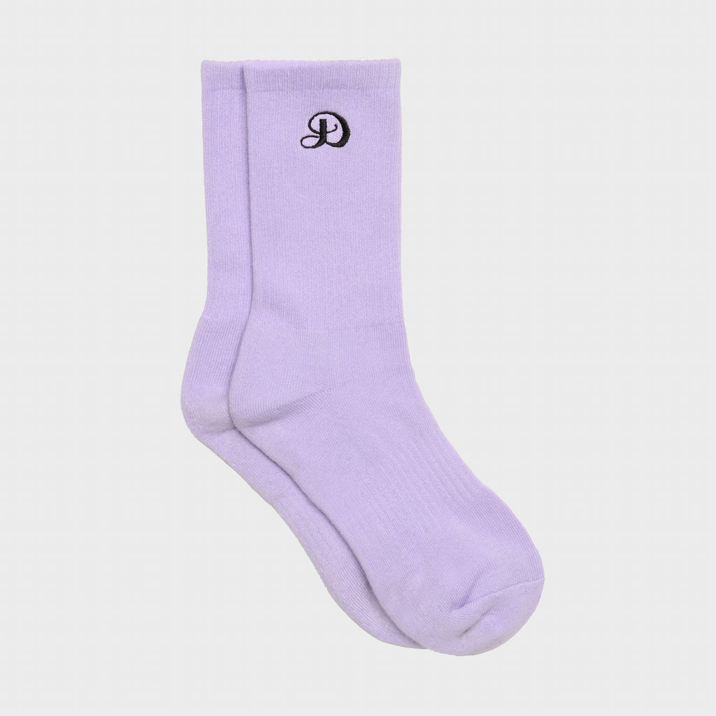 Light purple lavender lilac sock cotton crew high quality Damiano clothing streetwear men’s style fashion