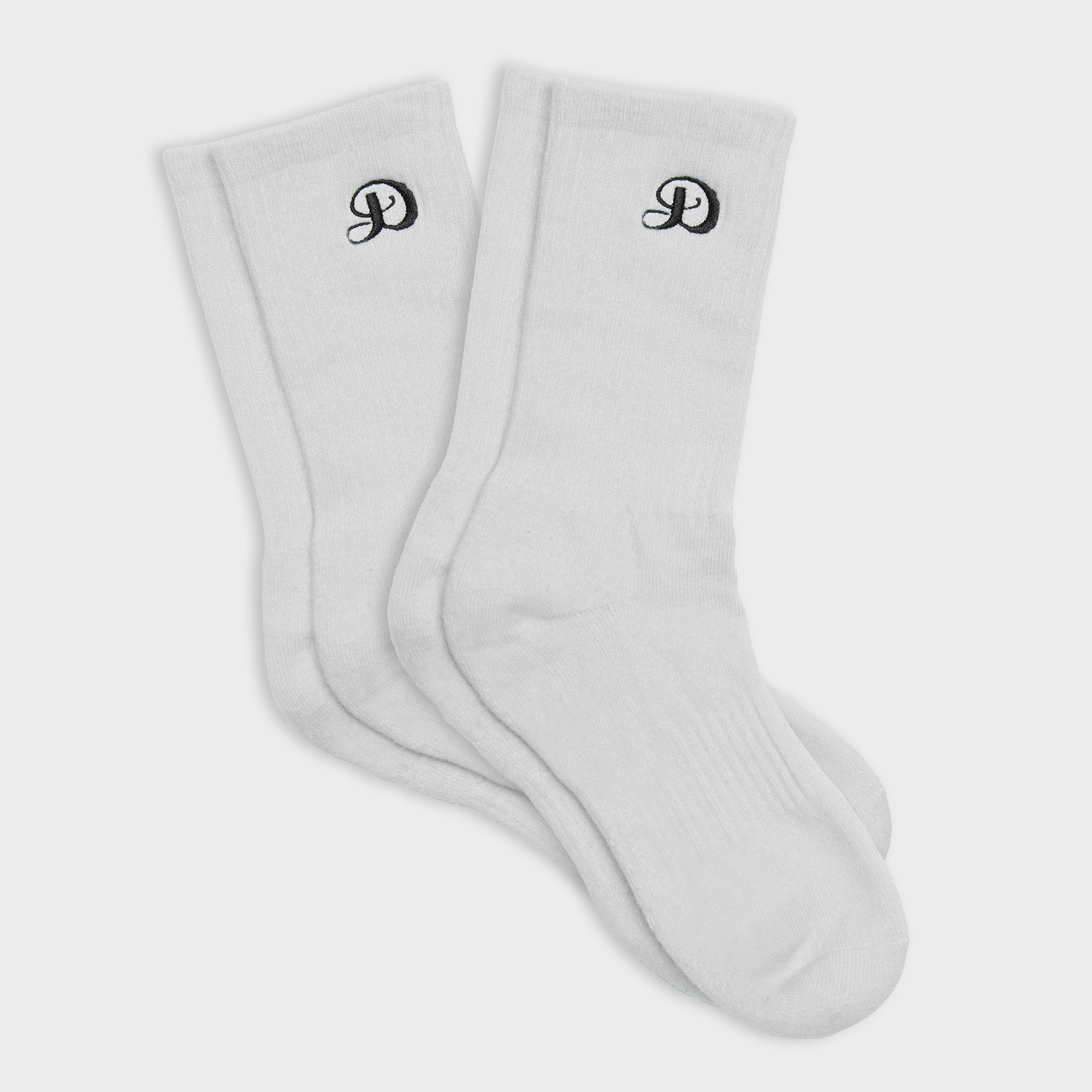 white socks black damiano script embroidery 100% cotton luxury streetwear high quality new york city nyc clothing
