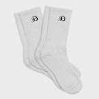 white socks black damiano script embroidery 100% cotton luxury streetwear high quality new york city nyc clothing