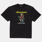 Black graphic tee hiking Syracuse New York City Damiano clothing cotton screen print tshirt men’s streetwear fashion style