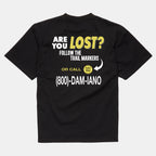 Black graphic tee hiking Syracuse New York City Damiano clothing cotton screen print tshirt men’s streetwear fashion style