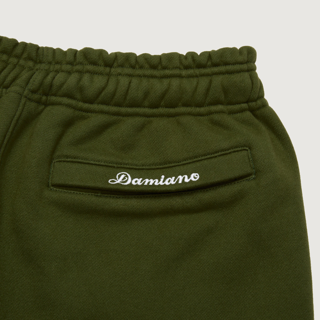 Dark forest green sweatpants sweats joggers high quality cotton luxury streetwear Damiano clothing men’s style fashion