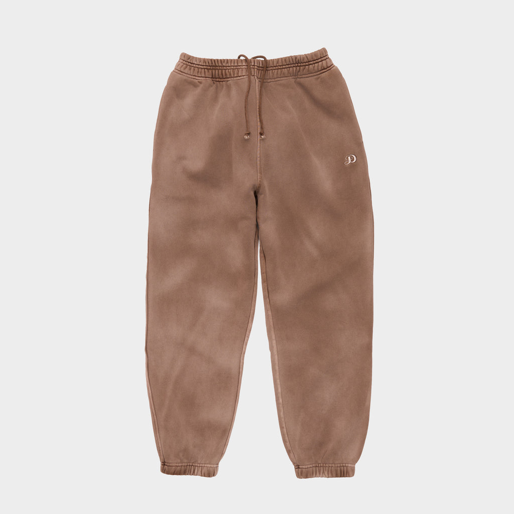 Vintage mineral enzyme wash mocha brown sweatpants joggers sweats high quality cotton men’s luxury streetwear fashion style Damiano clothing