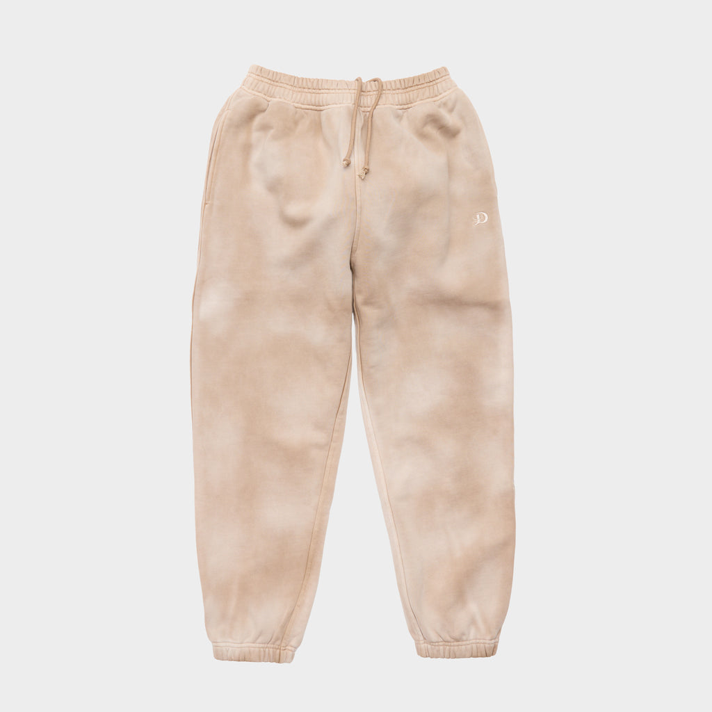 Vintage mineral enzyme wash beige cream sweatpants joggers sweats high quality cotton men’s luxury streetwear fashion style Damiano clothing