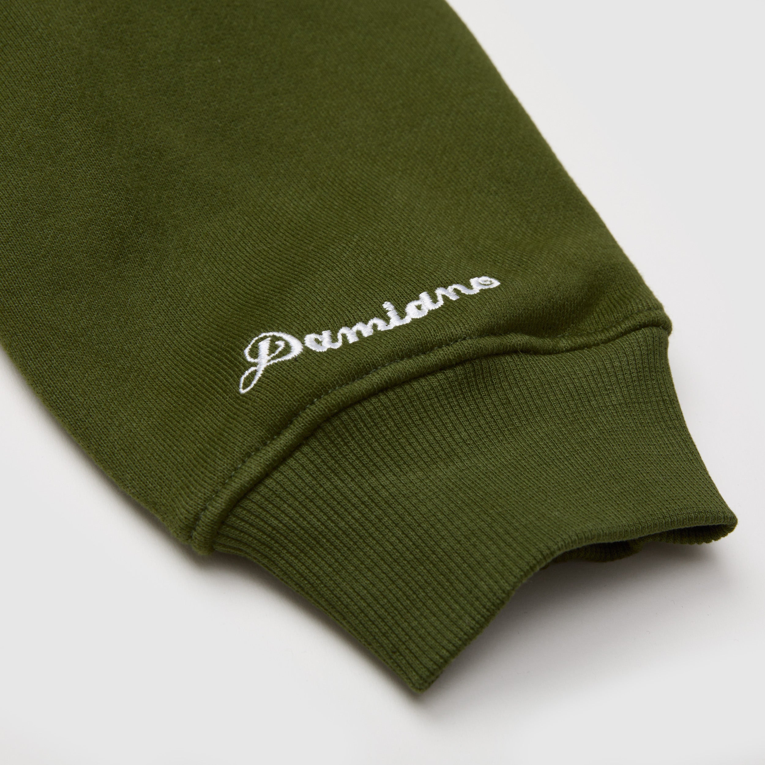 Dark forest green hoodie sweatshirt sweats high quality cotton luxury streetwear men’s style fashion Damiano clothing