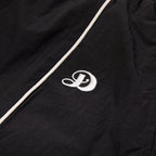 black track jacket pant suit 3m reflective embroidered logo activewear new york city damiano clothing luxury streetwear