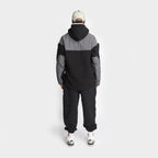 man model black gray sherpa hooded jacket fleece nike air max jordan damiano clothing streetwear hiking luxury high quality new york city nyc