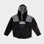 black gray sherpa hooded jacket fleece damiano clothing streetwear hiking luxury high quality new york city nyc