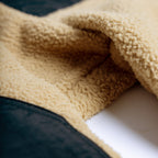 camel tan black sherpa hooded jacket fleece damiano clothing streetwear hiking luxury high quality new york city nyc